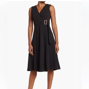 Surplus buckle A-line midi dress
